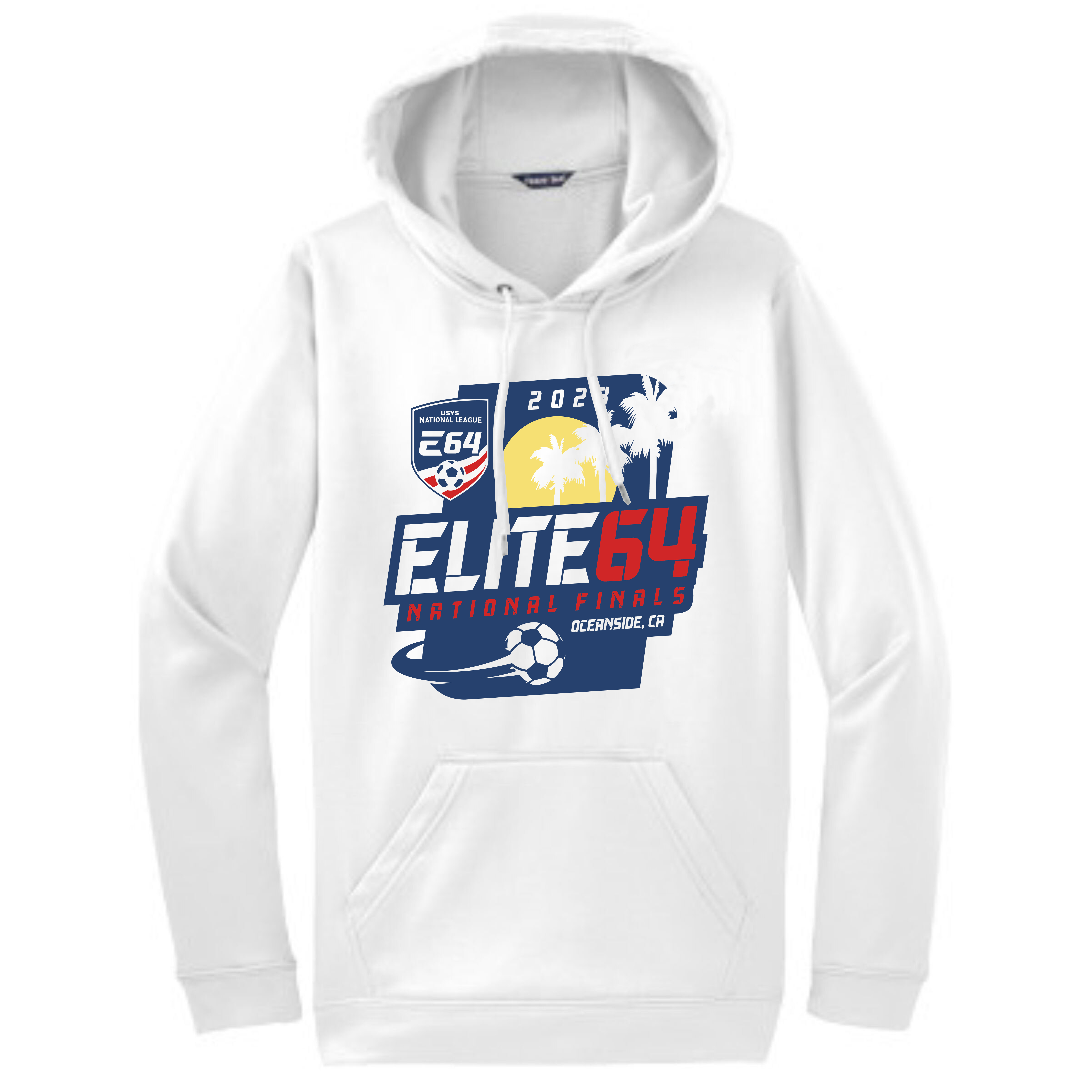 2023 Elite 64 National Finals - Hoodie White Poly USYS